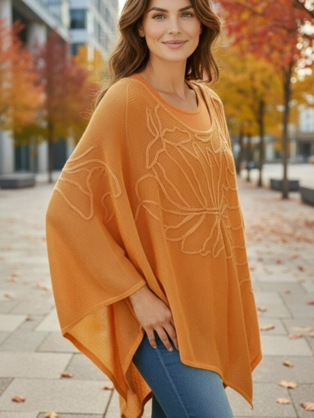 Chico's Orange Mesh Floral Shrug Cardigan & Matching Tank Set. NWT. Size Small.